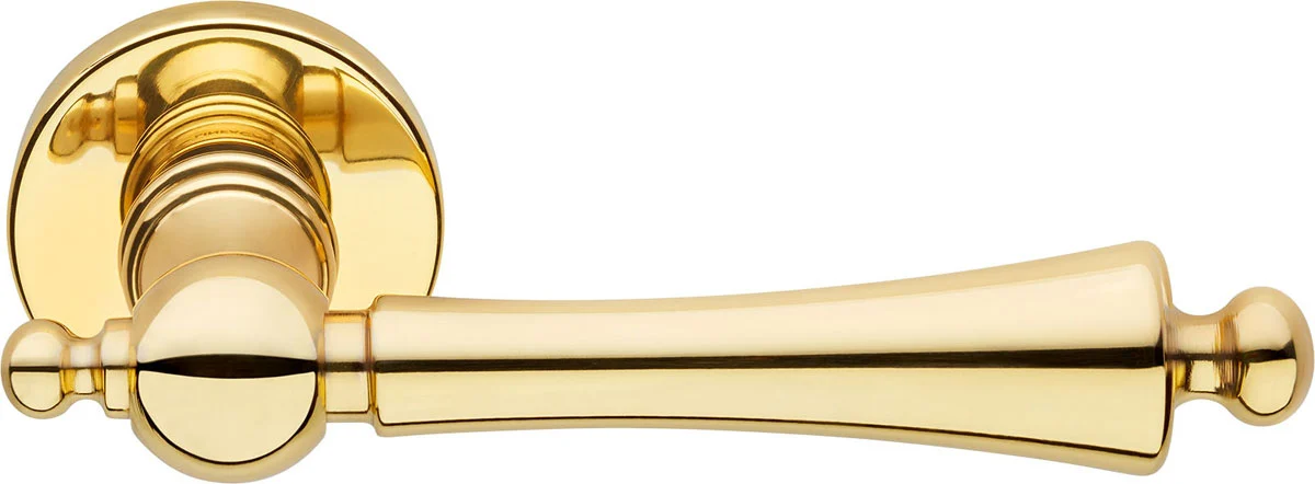 Klamka do drzwi Heidi - szyld okragly - mosiadz lakierowany